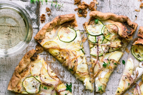 Goat Cheese and Summer Squash Tart