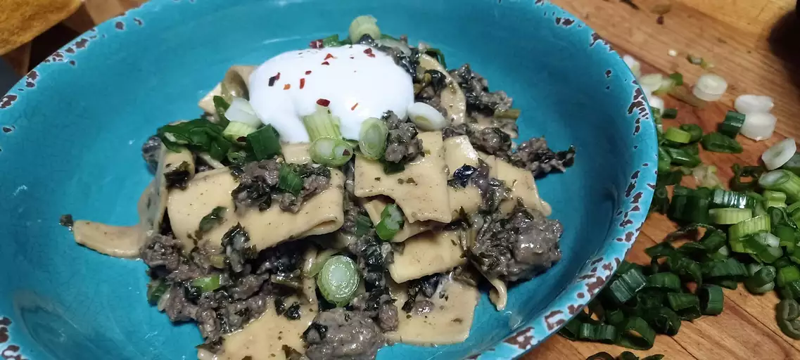 Ground Beef Strogan Noodles