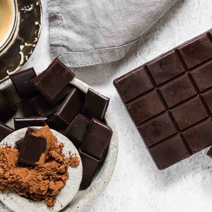 Homemade Keto Dark Chocolate Bar