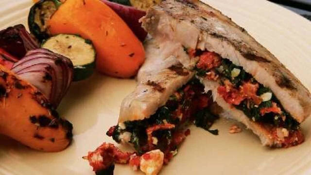 Mediterranean Stuffed Swordfish