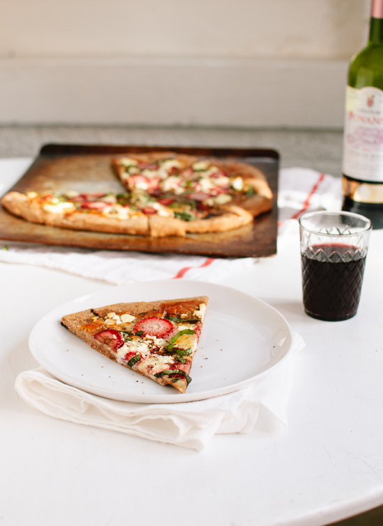 Strawberry Basil and Balsamic Pizza