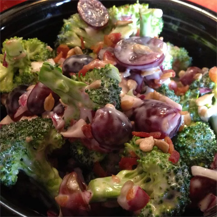 Broccoli Salad with Red Grapes