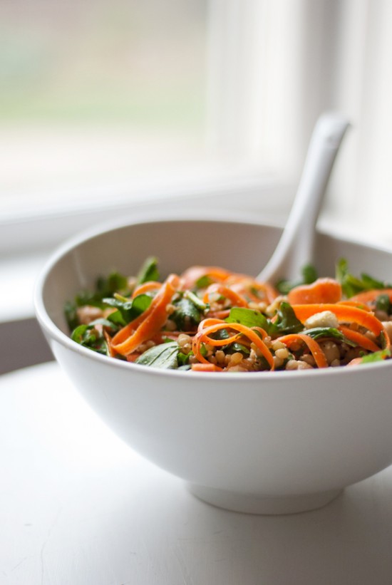 Carrot and Chickpea Salad with Wheat Berries