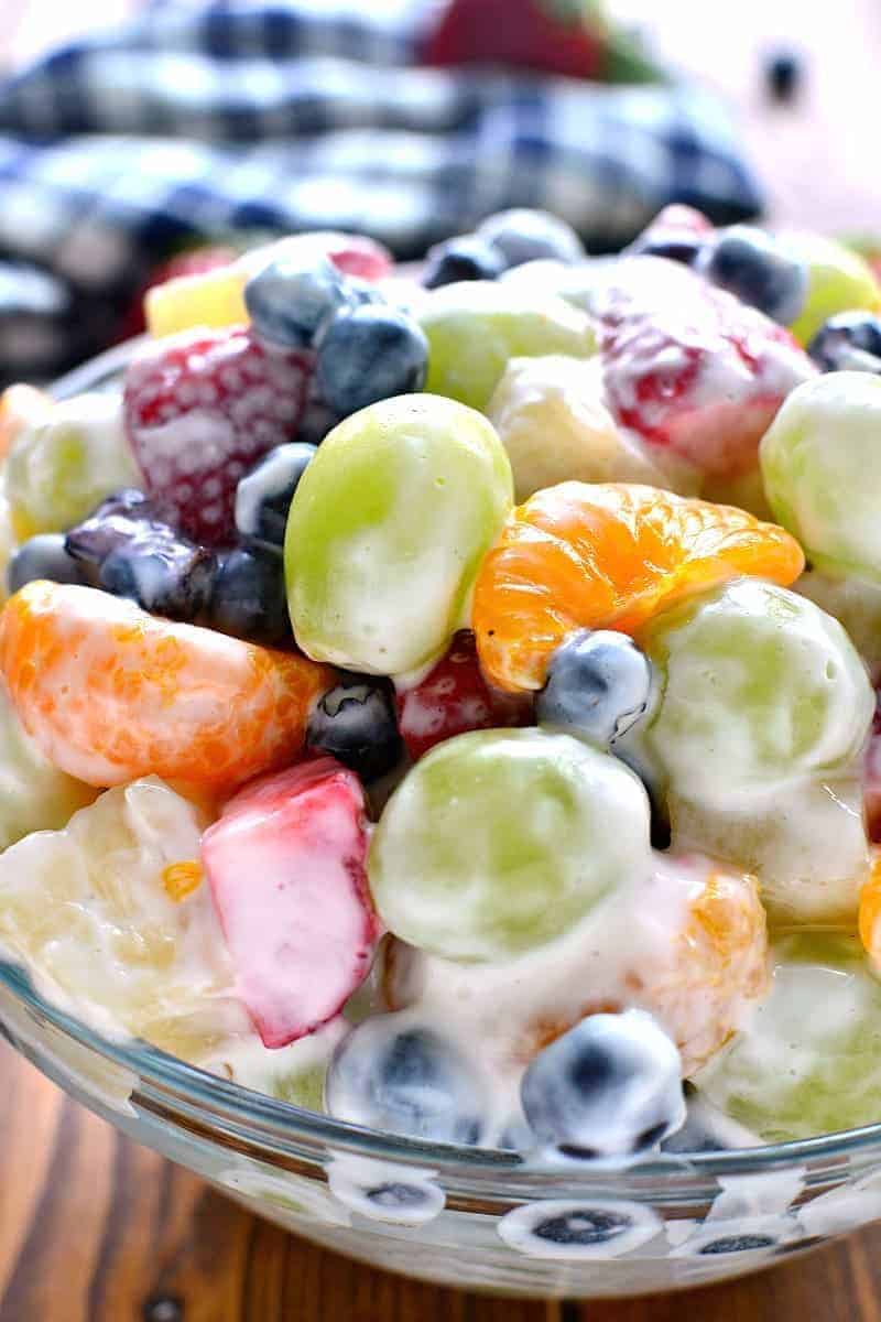 Skinny ambrosia fruit salad