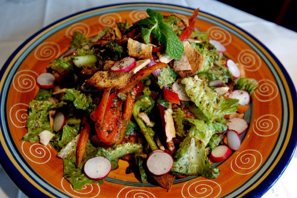 Fattoush Lebanese Tomato and Pita Salad
