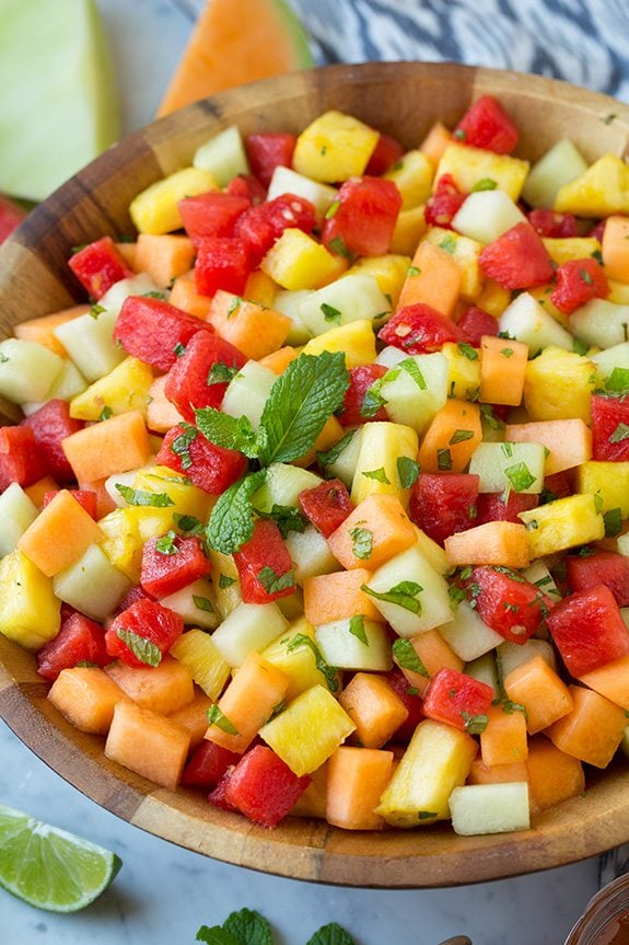 Melon and Pineapple Fruit Salad