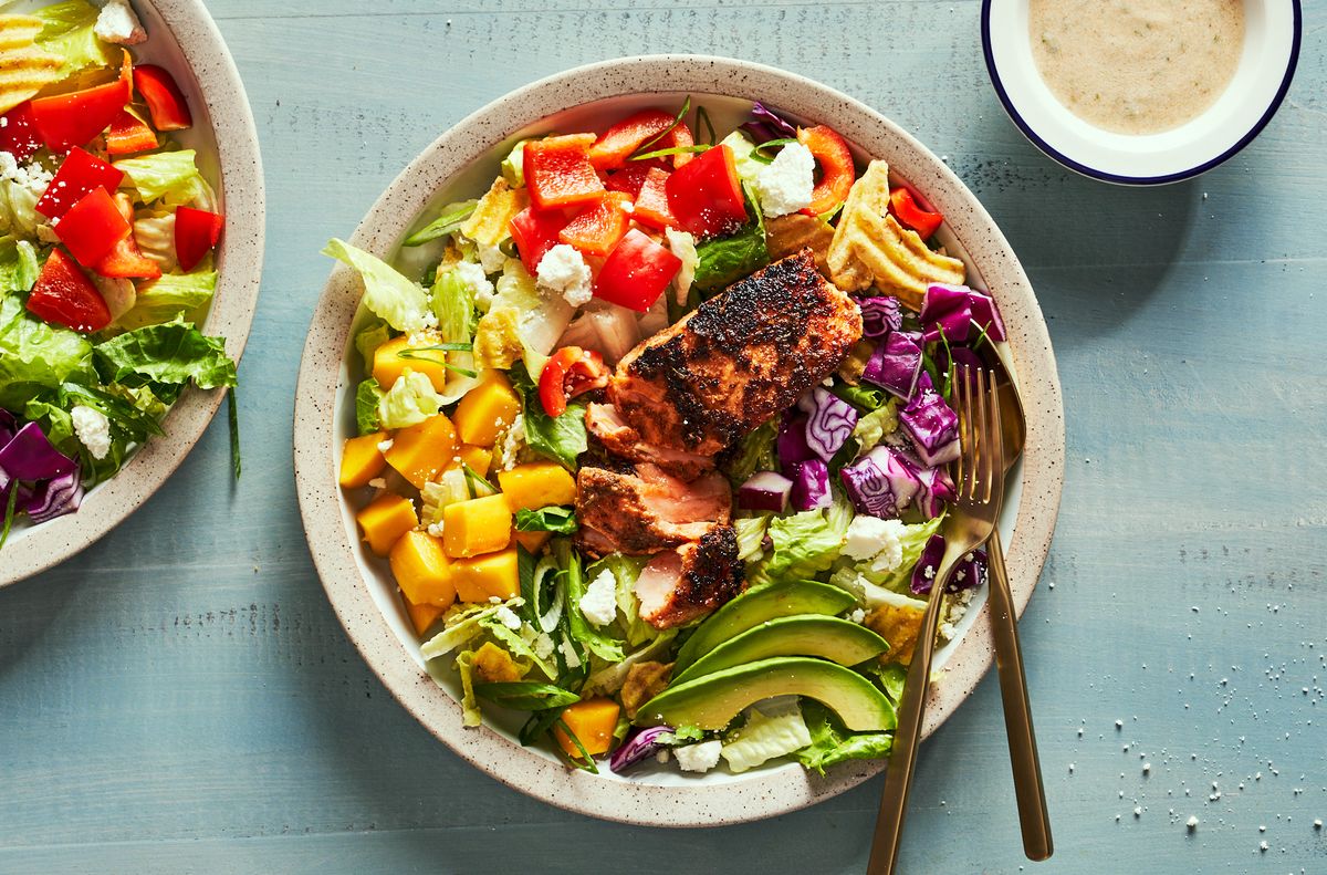 Caribbean Cobb Salad With Salmon