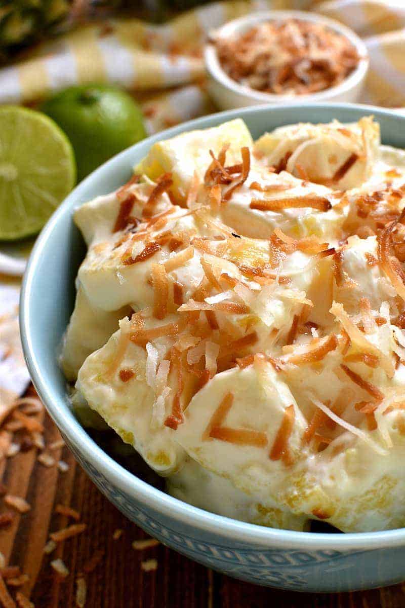 Pina colada fruit salad